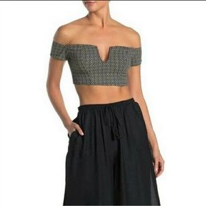 NWT Free people off shoulder crop top